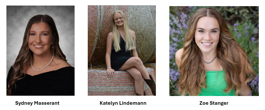 A collage of three photos representing the 2025 Scholarship Recipients.