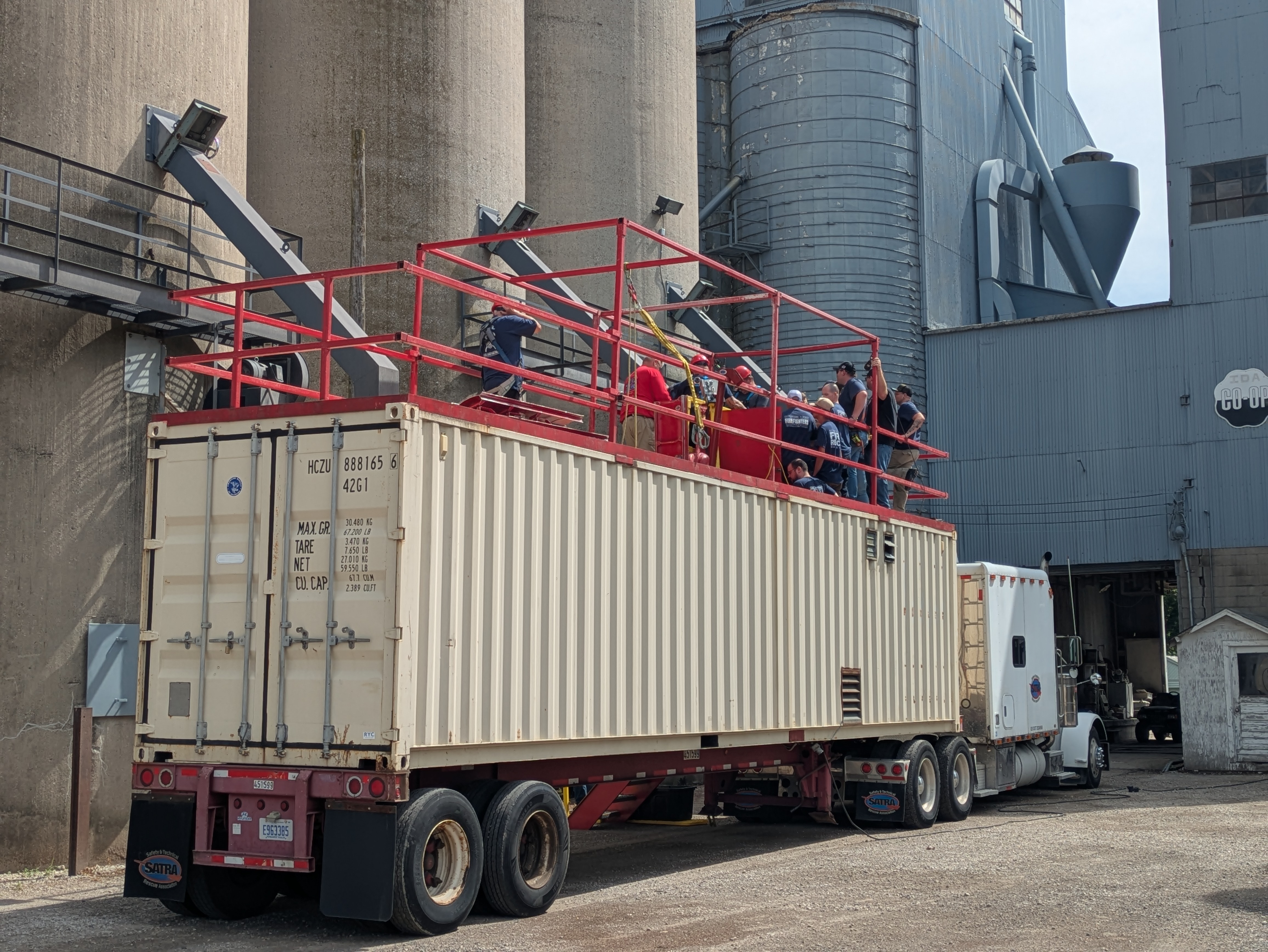 Semi trailer parked at a Co-Operative