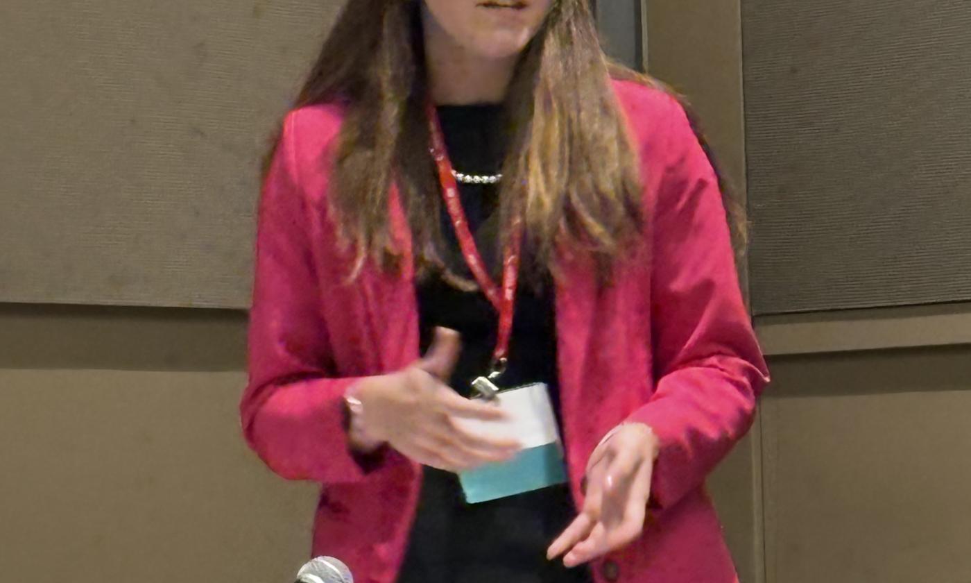 Zoey Zupin participates in the Sweet Sixteen rounds of the 2023 Michigan Farm Bureau Young Farmer Discussion Meet.