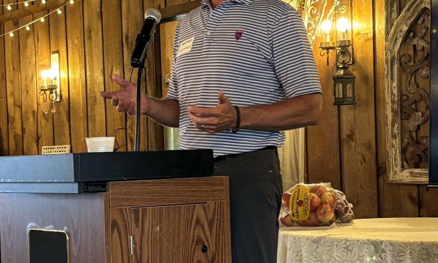 FBI Managing Partner Patrick Carpenter speaks at Kent County Annual Meeting.