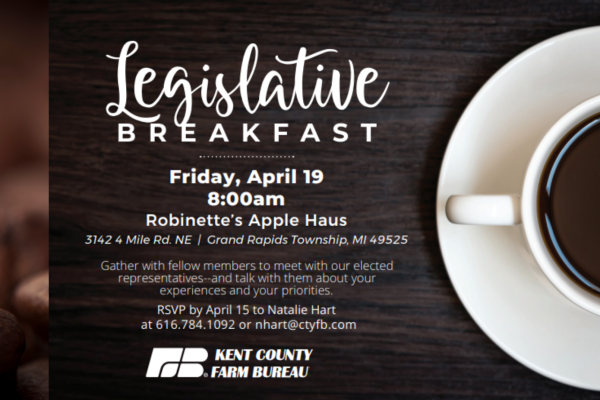 Kent County Legislative Breakfast April 19 at 8 am.