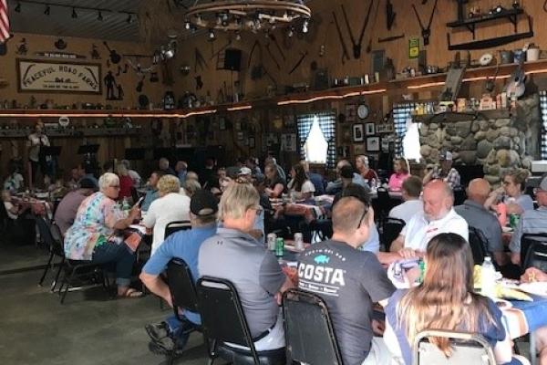 Members gathered at the Music Barn in 2023.