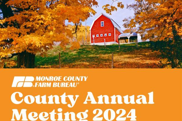 Red Barn on a hill in the fall