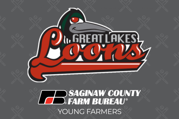Logo for the Great Lakes Loons and Saginaw County Farm Bureau Young Farmers