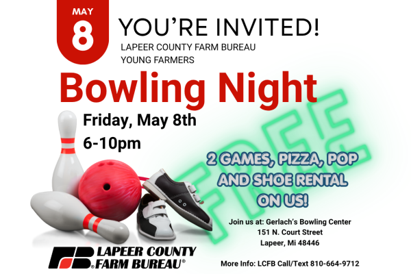 Lapeer County Farm Bureau Young Farmers Bowling Night