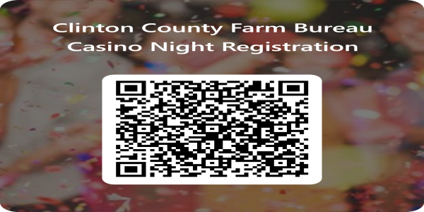 QR code for Vegas night registration.
