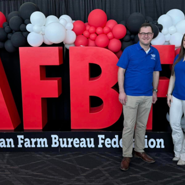 An image of the Kent County Farm Bureau attendees at AFBF's national Young Farmer and Rancher Conference in Omaha Nebraska, March 8 to 11, 2024.