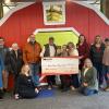 Kent County Farm Bureau Board of Directors and members present a sponsorship check to the Grand Rapids Children's Museum.