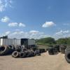 Tires waiting to be recycled at Wilbur-Ellis 