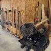 Well-organized shop walls are accessible.