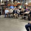 Rep. Luke Meerman talks data centers at Kent County Farm Bureau 2026 Legislative Breakfast.
