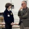 MFB District 4 Director Jeff Sandborn talks with KCTC student at 2026 Kent Legislative Breakfast.