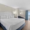 Interior shot of a hotel room at the Baywatch Resort in Traverse City, Michigan.